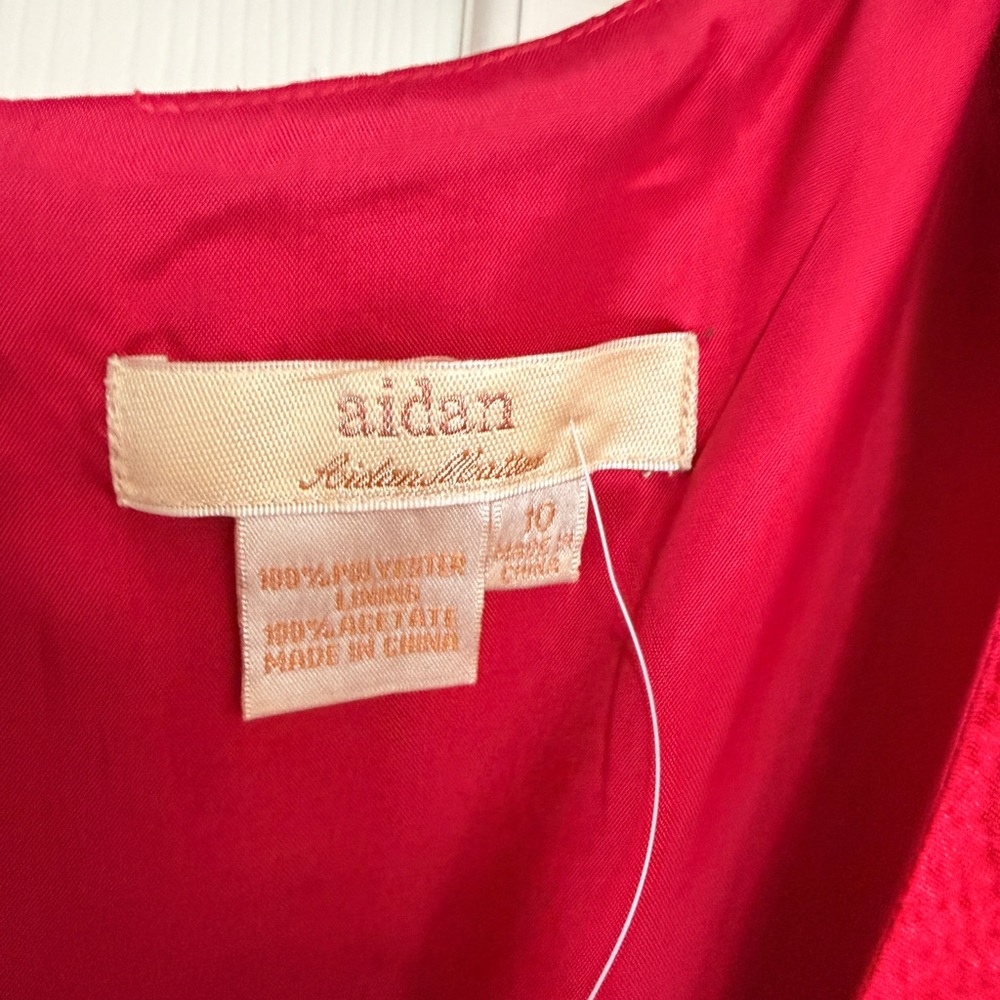 Aidan Maddox Elegant Red Cold Shoulder Dress 10 - Picture 5 of 8